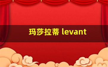 玛莎拉蒂 levant